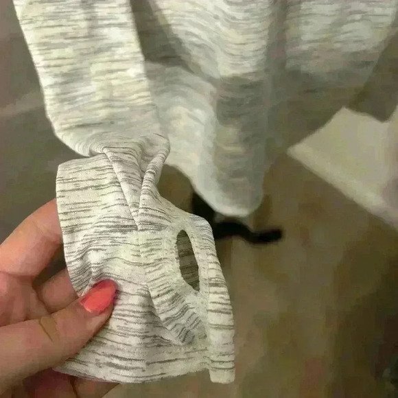 ZYIA ACTIVE melange long sleeve open back gym top size XL - Picture 3 of 5